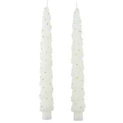 Bougie chandelle x2 forme sapin Ø4xH25cm (2 modèles) < Gifi Online
