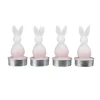 Bougie chauffe plat forme lapin Ø4xH8,5cm (4 modèles)