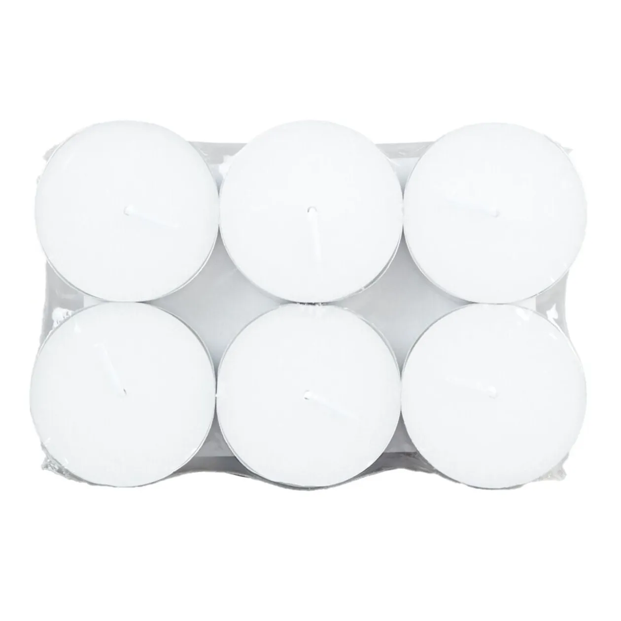 Bougie chauffe-plat 9H x6 ronde blanche