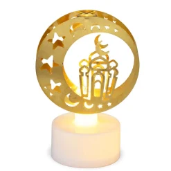 Bougie chauffe-plat LED avec décor arabesque ajouré doré Ø3xH8cm < Gifi Clearance