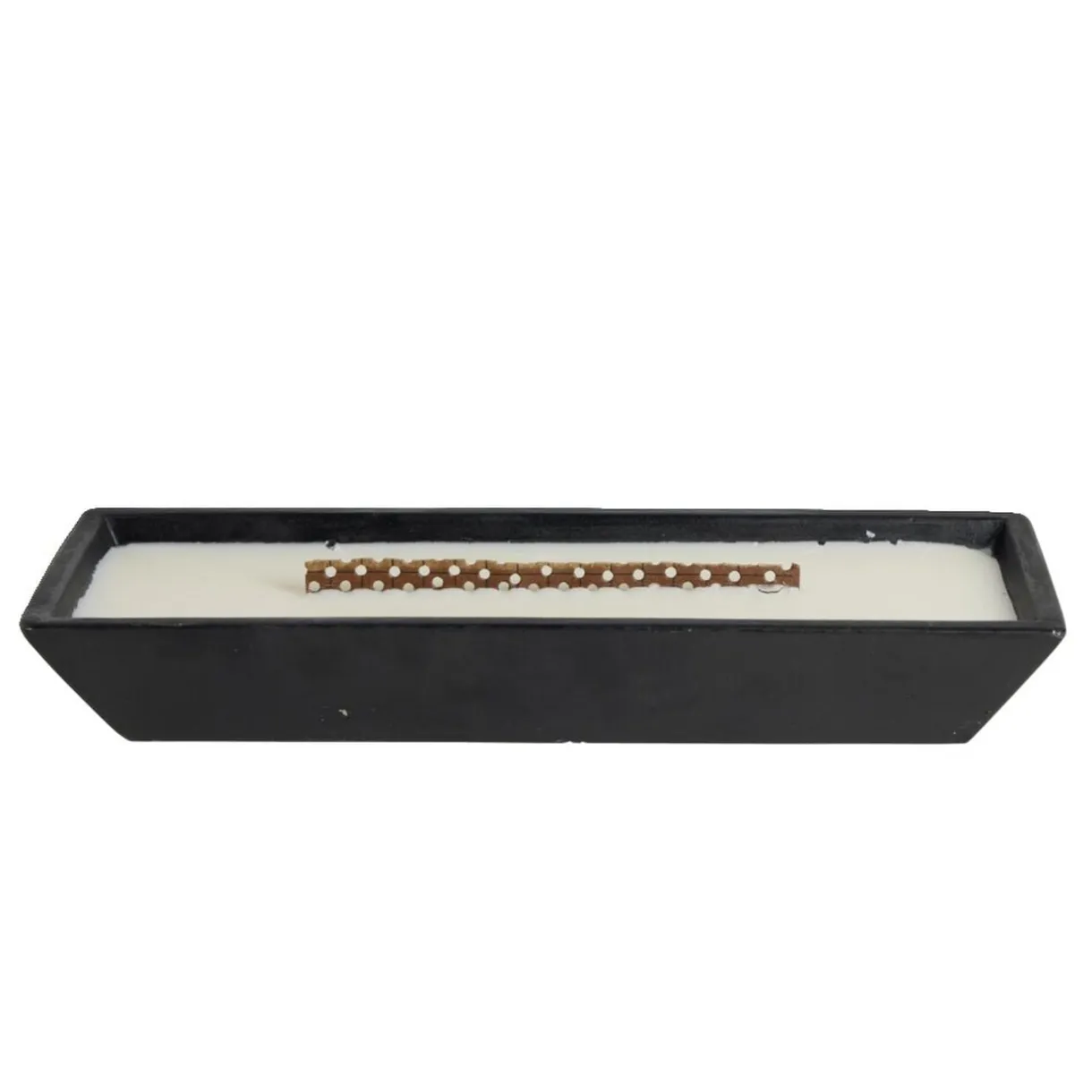 Bougie cire en céramique noir effet flamme cheminée 30,5x10,5xH4,5cm < Gifi Hot