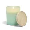 Bougie citronnelle couvercle bois verre vert Ø7xH8,5cm < Gifi Clearance