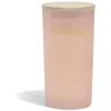 Bougie citronnelle couvercle bois verre rose Ø8xH15cm