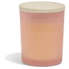 Bougie citronnelle couvercle bois verre rose Ø7xH8,5cm < Gifi Hot