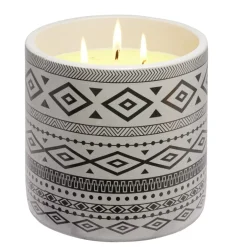 Bougie citronnelle dans pot de ciment imprimé aztèque < Gifi Sale