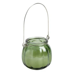 Bougie citronnelle dans verre à suspendre Ø8x7cm (3 modèles)