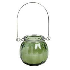 Bougie citronnelle dans verre à suspendre Ø8x7cm (3 modèles)