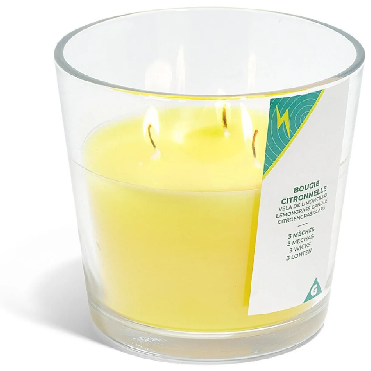 Bougie citronnelle 3 mèches Ø13xH12,5cm < Gifi Sale