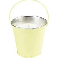 Bougie citronnelle soja et beurre de ghee seau métal pastel 42H