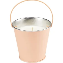 Bougie citronnelle soja et beurre de ghee seau métal pastel 42H