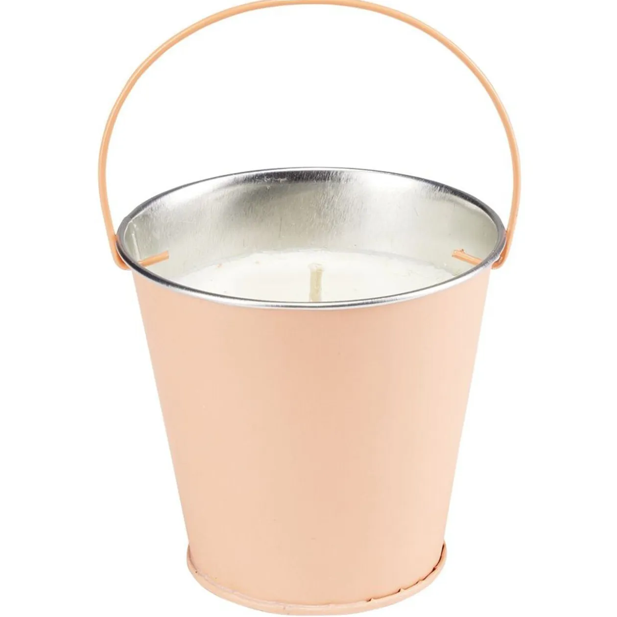 Bougie citronnelle soja et beurre de ghee seau métal pastel 42H