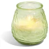 Bougie citronnelle verre relief Ø9xH10cm (2 modèles)