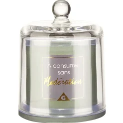 Bougie cloche message senteur Vanille noir