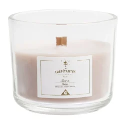 Bougie crépitante mèche en bois senteur ambre 15H < Gifi Best