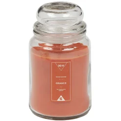 Bougie dans bocal orange Ø9,5 cm < Gifi New