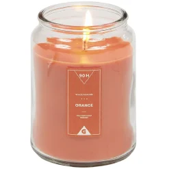Bougie dans bocal orange Ø9,5 cm < Gifi New