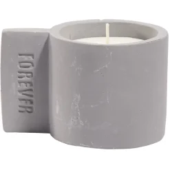 Bougie dans pot ciment gravure Forever - Ø7xH10cm < Gifi Discount