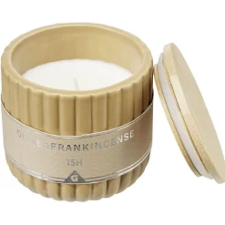 Bougie dans pot céramique et bambou Ø9xH8cm