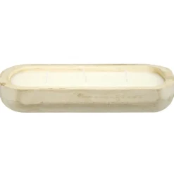 Bougie dans pot en bois grand modèle 30x14xH5,5cm < Gifi Clearance