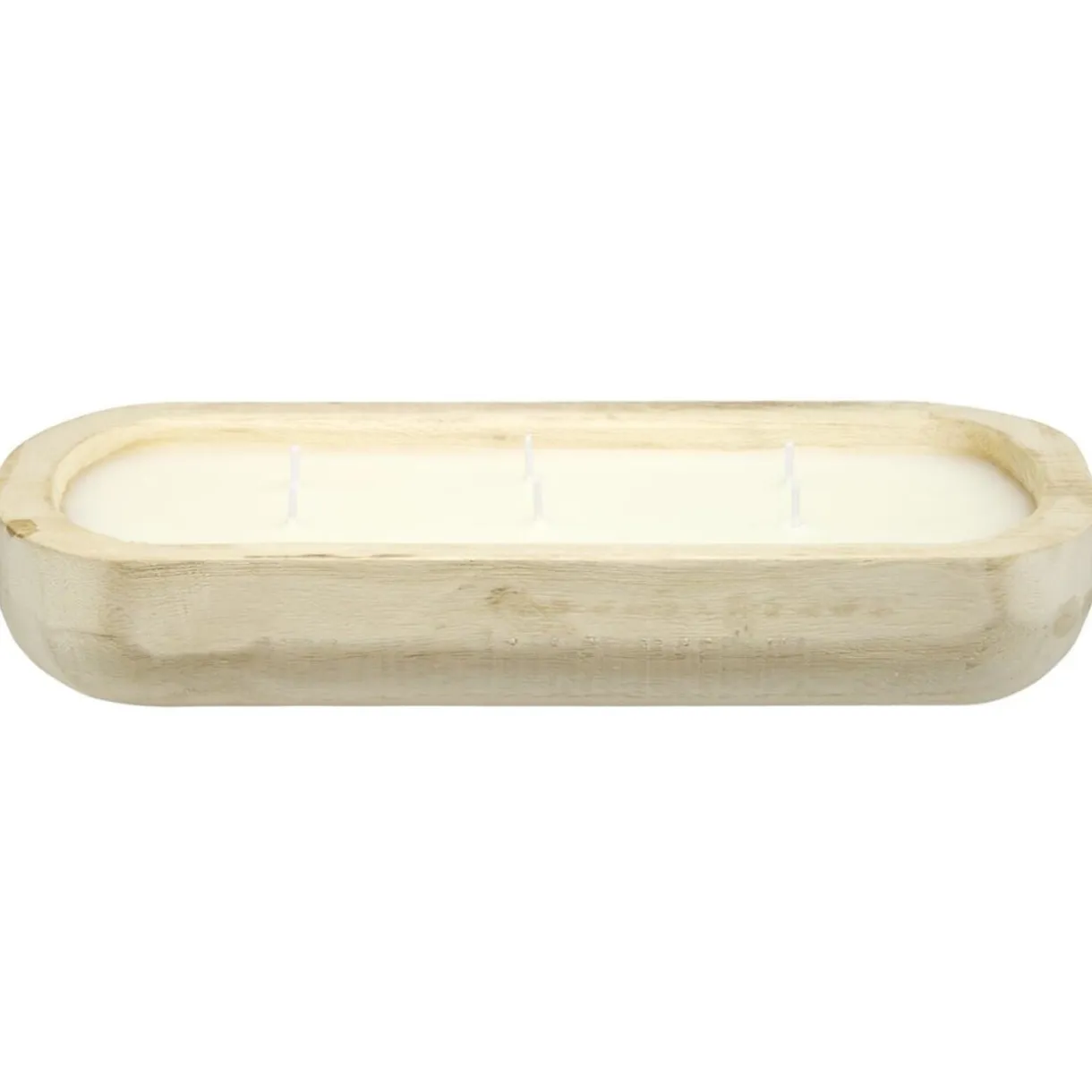 Bougie dans pot en bois grand modèle 30x14xH5,5cm < Gifi Clearance