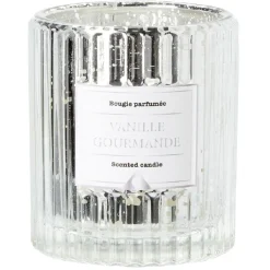 Bougie dans verre design relief senteur vanille gourmande < Gifi Online