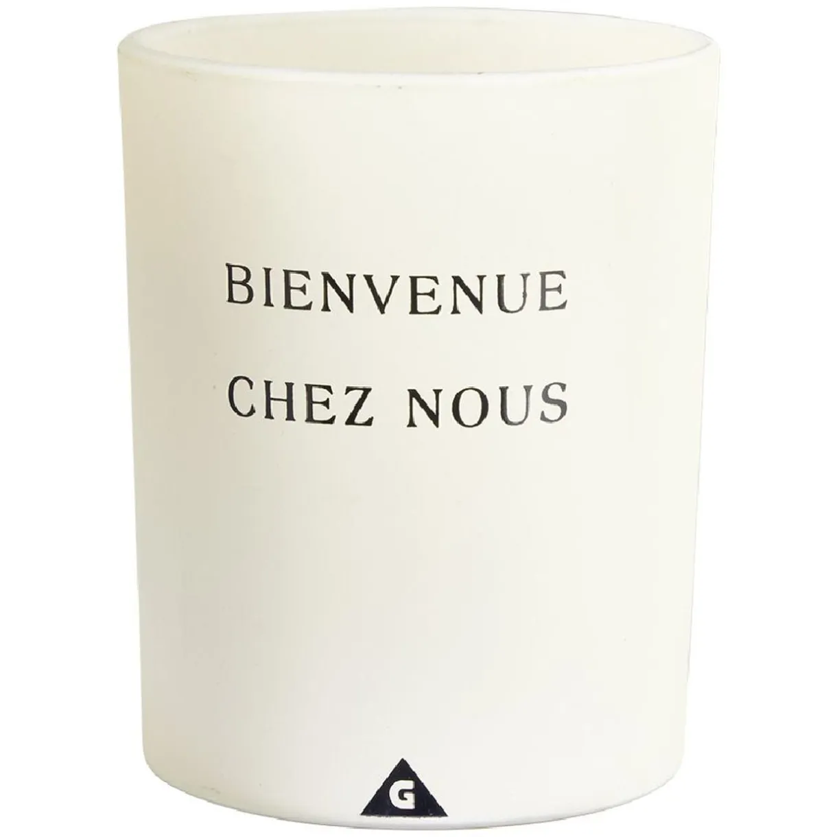 Bougie dans verre inscription Bienvenue chez nous senteur vanille 40H < Gifi Sale