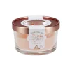 Bougie dans verre relief rose Ø10,5xH6cm (3 modèles) < Gifi