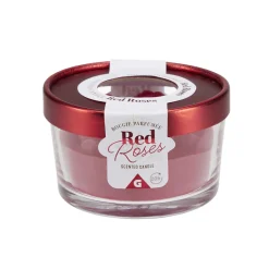 Bougie dans verre relief rose Ø10,5xH6cm (3 modèles) < Gifi