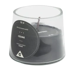 Bougie dans verre senteur cèdre Ø9xH7.5cm < Gifi New