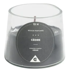 Bougie dans verre senteur cèdre Ø9xH7.5cm < Gifi New