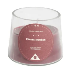 Bougie dans verre senteur fruits rouges Ø9xH7.5cm < Gifi Best