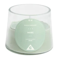 Bougie dans verre senteur musc Ø9xH7.5cm < Gifi Clearance