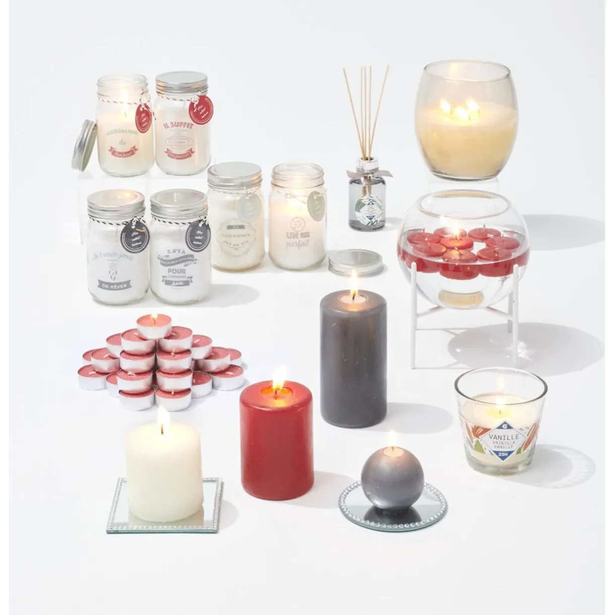 Bougie dans verre senteur vanille 3 mèches 36H < Gifi New
