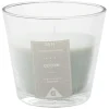 Bougie dans verre transparent senteur coton