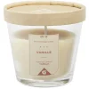 Bougie dans verre transparent senteur vanille