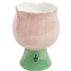 Bougie décorative céramique fome tulipe Ø7xH10cm (2 modèles)