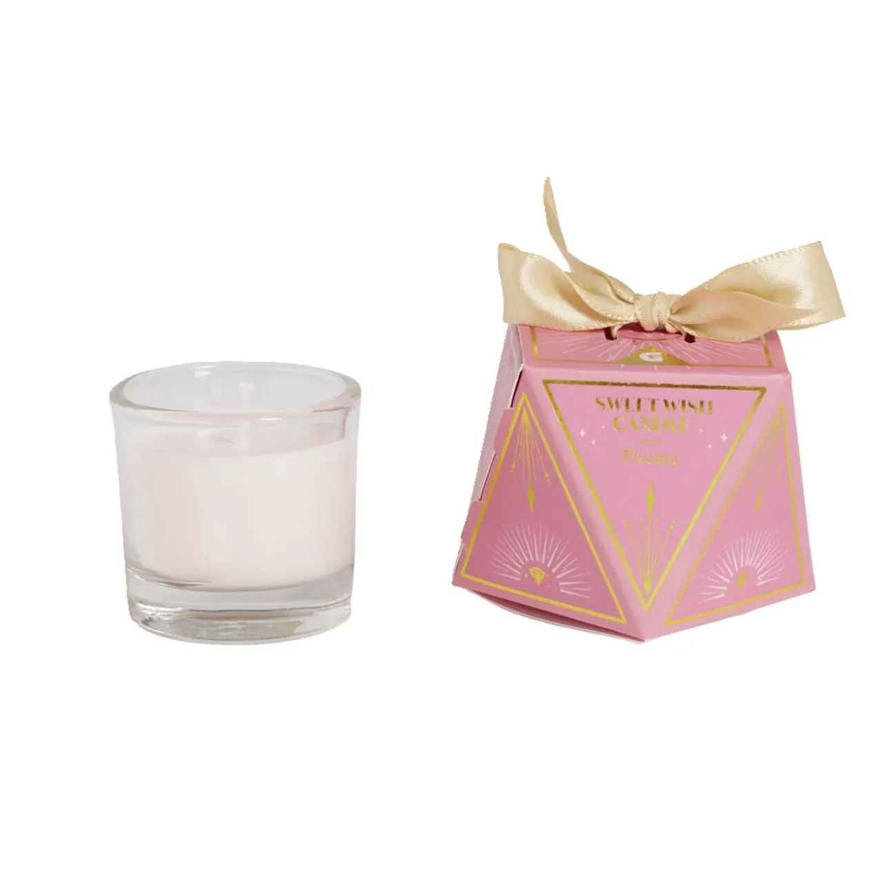 Bougie de table parfumée coffret forme diamant 6H