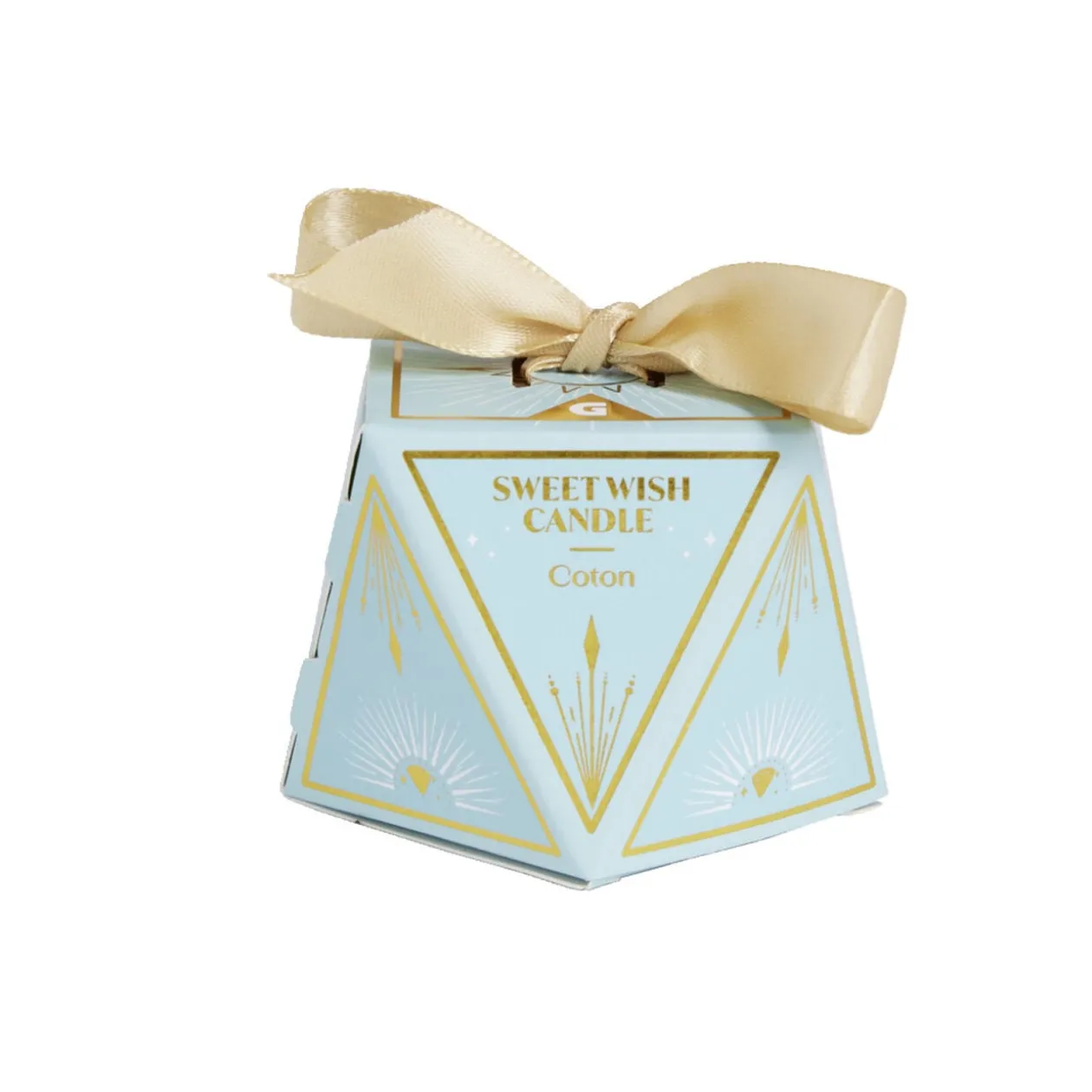 Bougie de table parfumée coffret forme diamant 6H