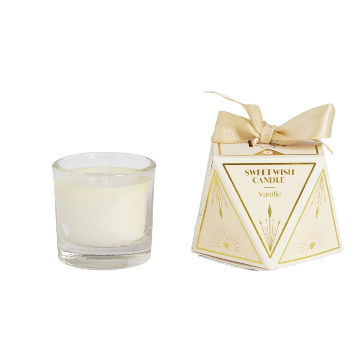 Bougie de table parfumée coffret forme diamant 6H