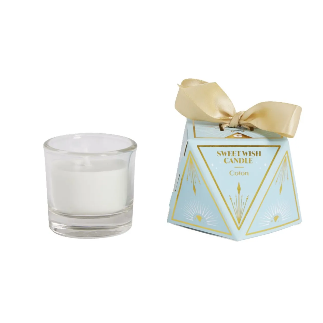 Bougie de table parfumée coffret forme diamant 6H