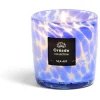 Bougie en verre soufflé Air Marin 46h Ø10xH10cm bleu