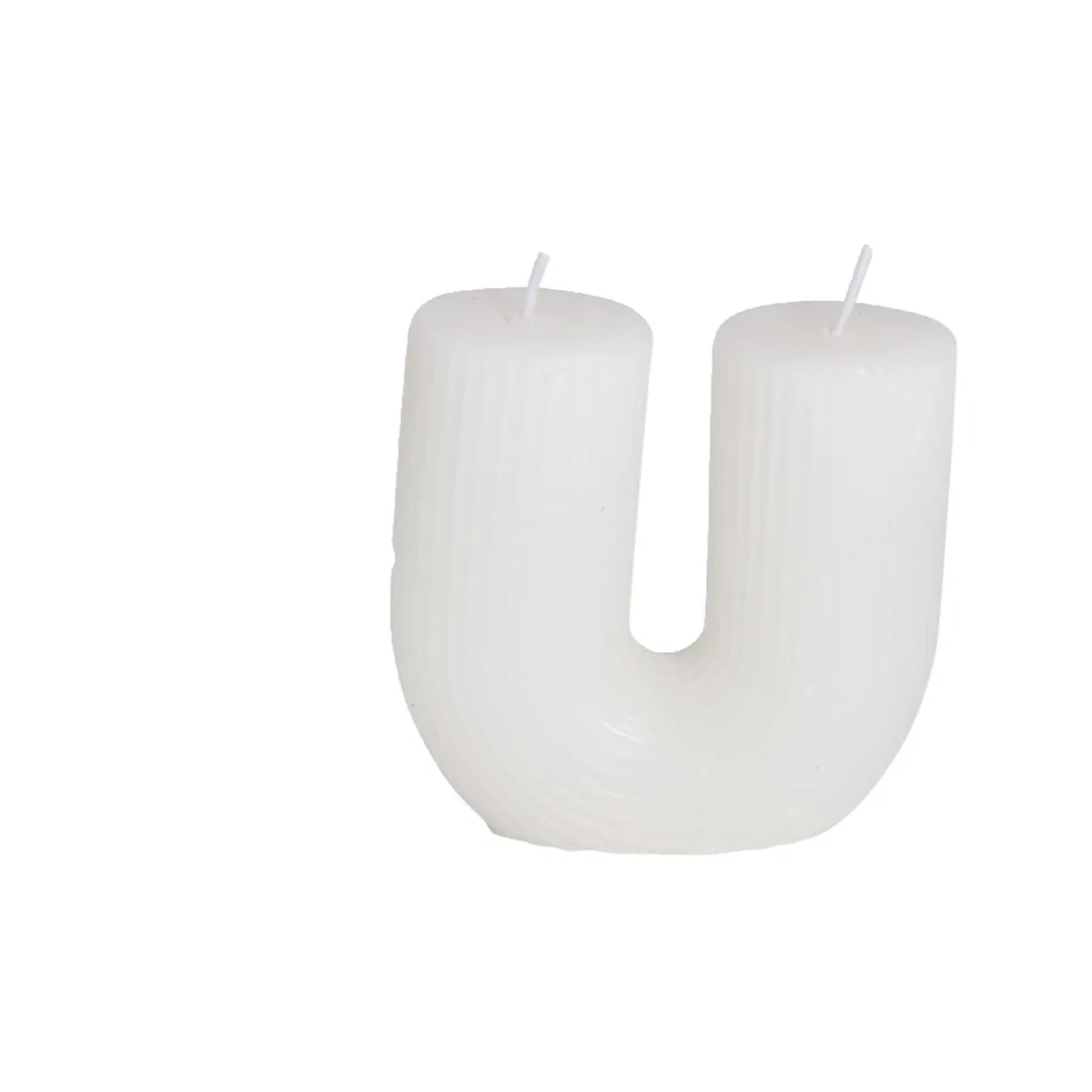 Bougie forme U 8x3,3xH7,5cm - 3 coloris < Gifi Discount