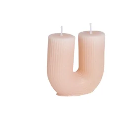 Bougie forme U 8x3,3xH7,5cm - 3 coloris < Gifi Discount