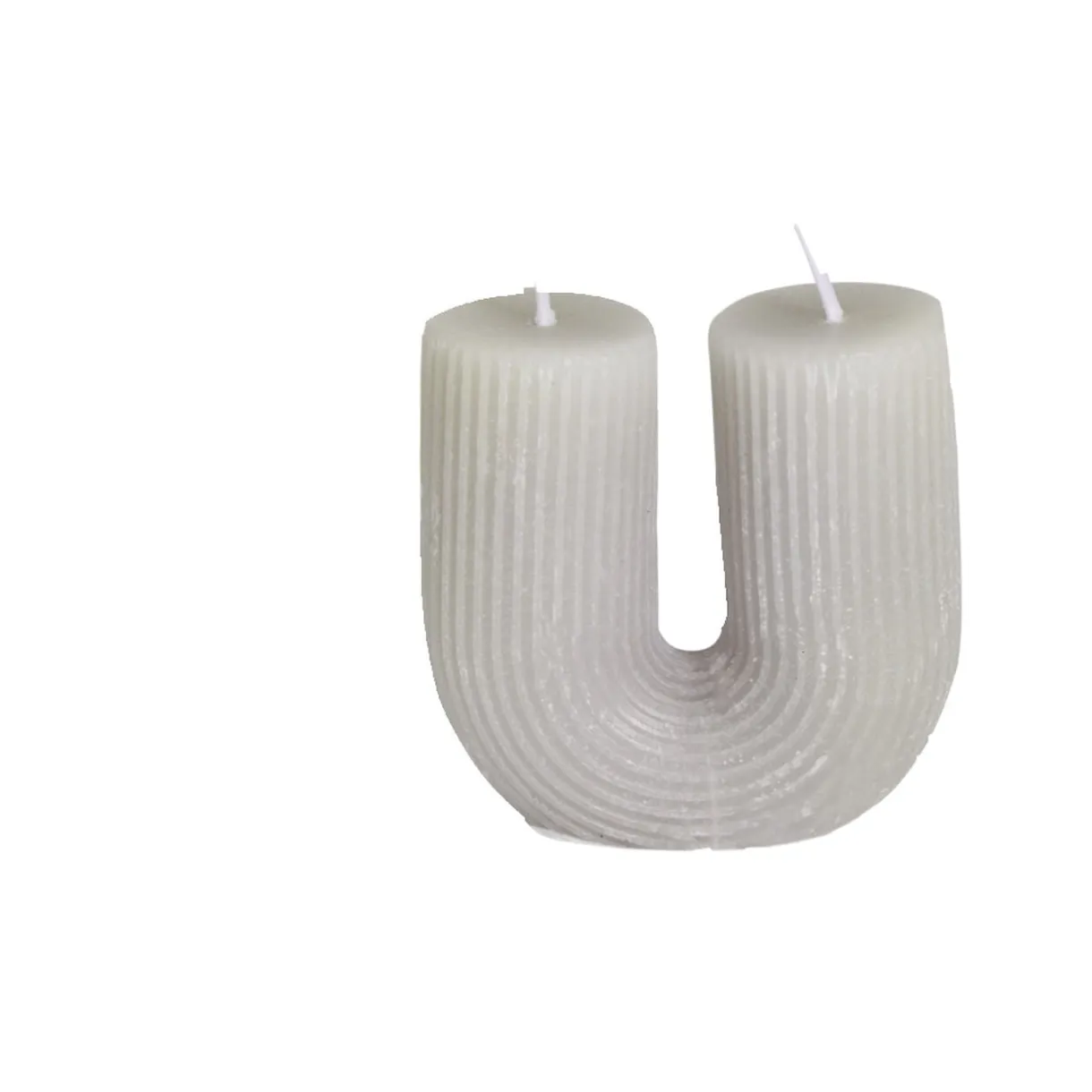 Bougie forme U 8x3,3xH7,5cm - 3 coloris < Gifi Discount