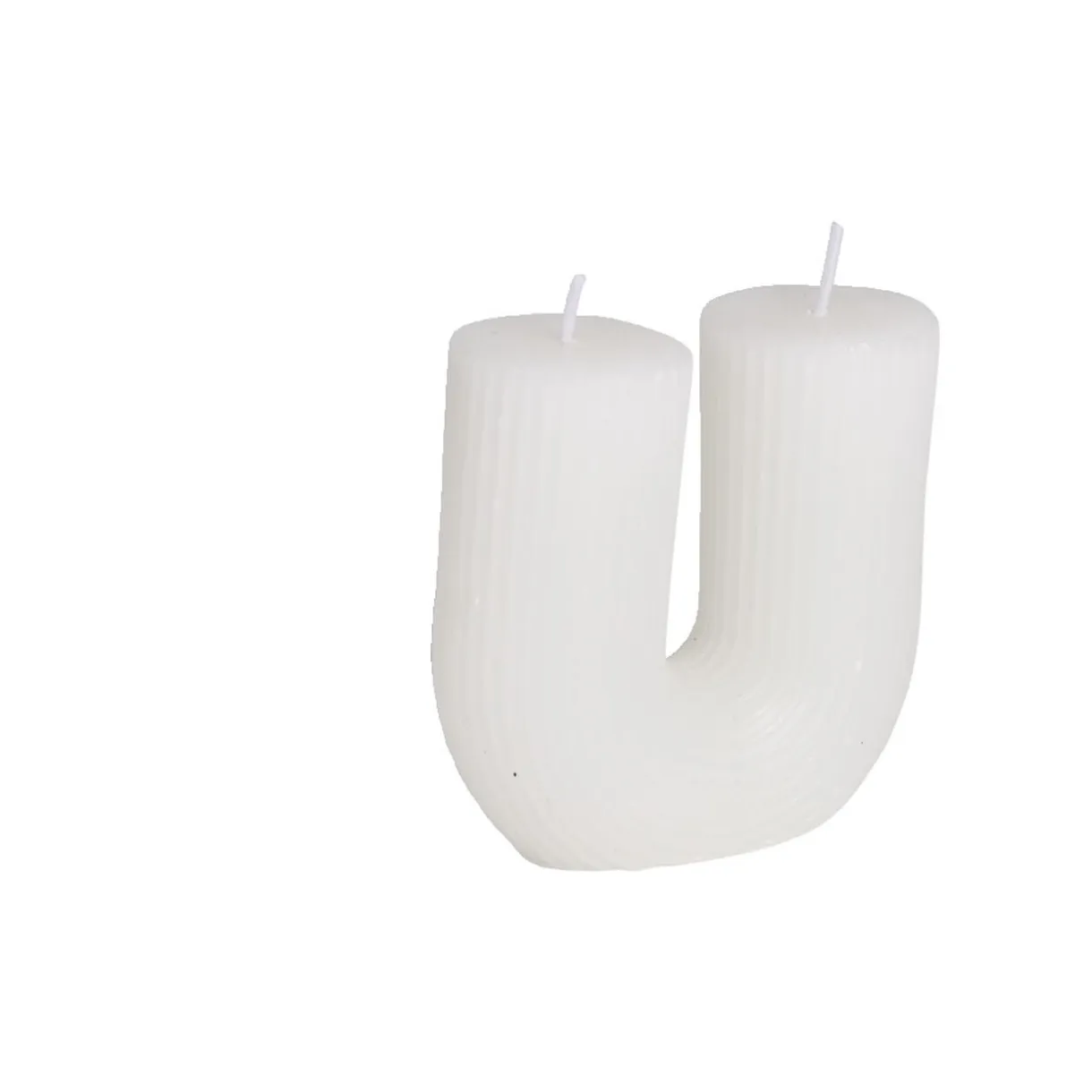 Bougie forme U 8x3,3xH7,5cm - 3 coloris < Gifi Discount