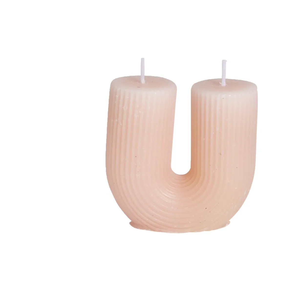 Bougie forme U 8x3,3xH7,5cm - 3 coloris < Gifi Discount