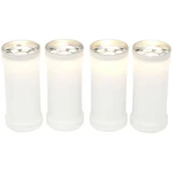 Bougie funéraire blanc H14cm x4