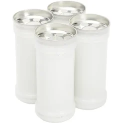 Bougie funéraire blanc H14cm x4