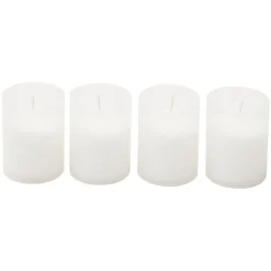 Bougie funéraire blanc Ø4,8xH6,3cm x4