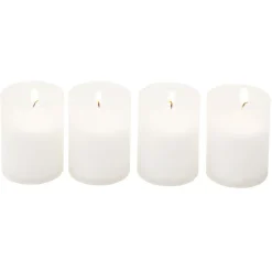 Bougie funéraire blanc Ø4,8xH6,3cm x4